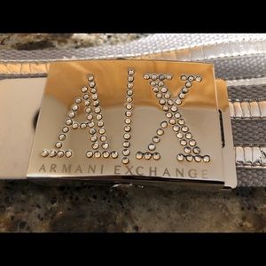 New Armani Exchange Swarovski Women’s Belt-silver